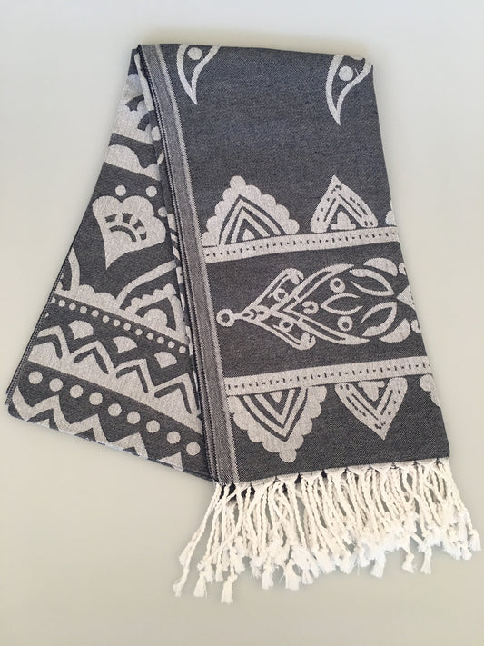 Priene Türkisches Jacquard-Peshtemal-Handtuch (300g / 400g)