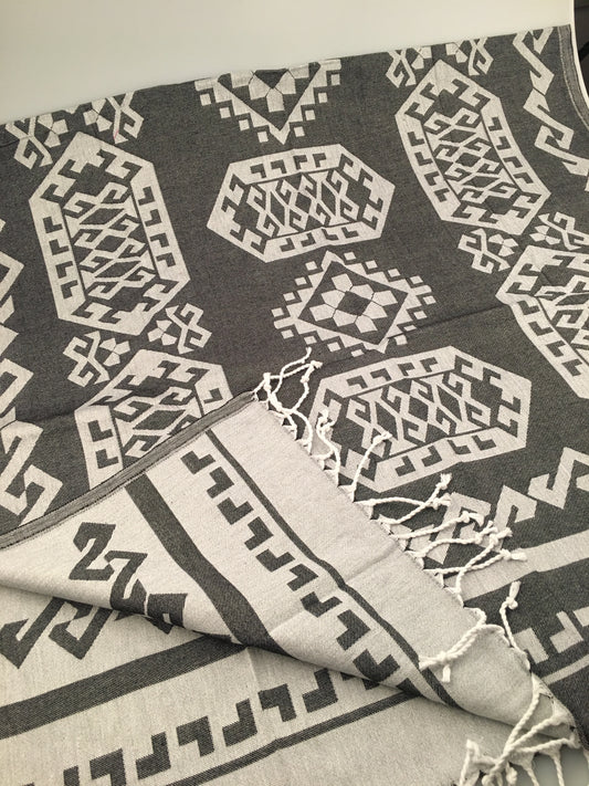 Euromus Türkisches Jacquard-Peshtemal-Handtuch (300g / 400g)